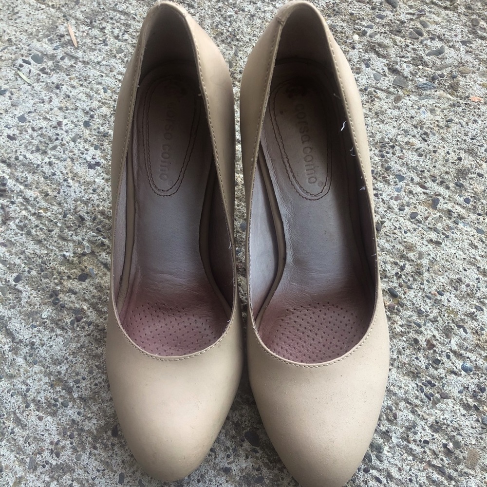 Corso como Nude/beige high heel pump